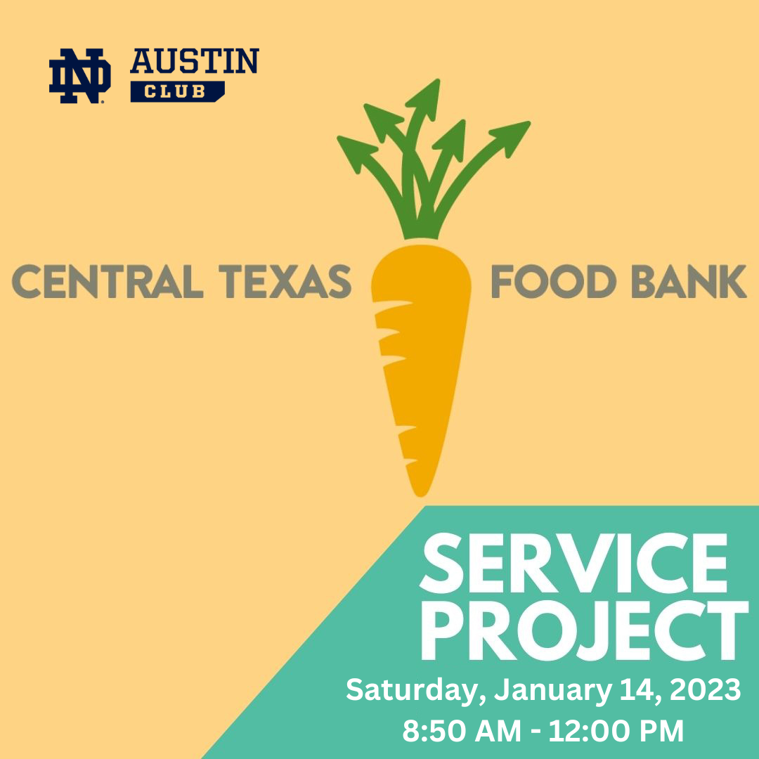 Notre Dame Club of Austin Volunteer Day Central Texas Food Bank